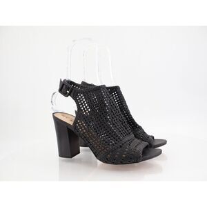 Sam Edelman Women's Evie Sandal Size 9 Block Heel Ankle Strap Black Leather